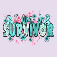 I Am A Survivor Teal Ribbon Ovarian Cancer Premium Hoodie | Teevron
