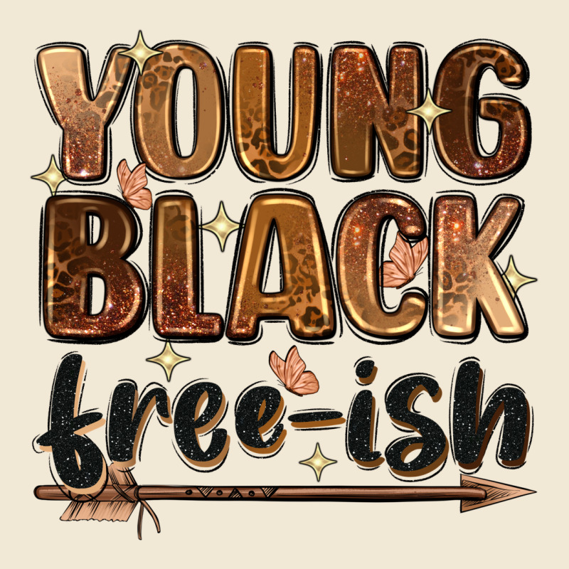 Young Black Free Ish Ladies Tee by Zillion Design Studio | Teevron