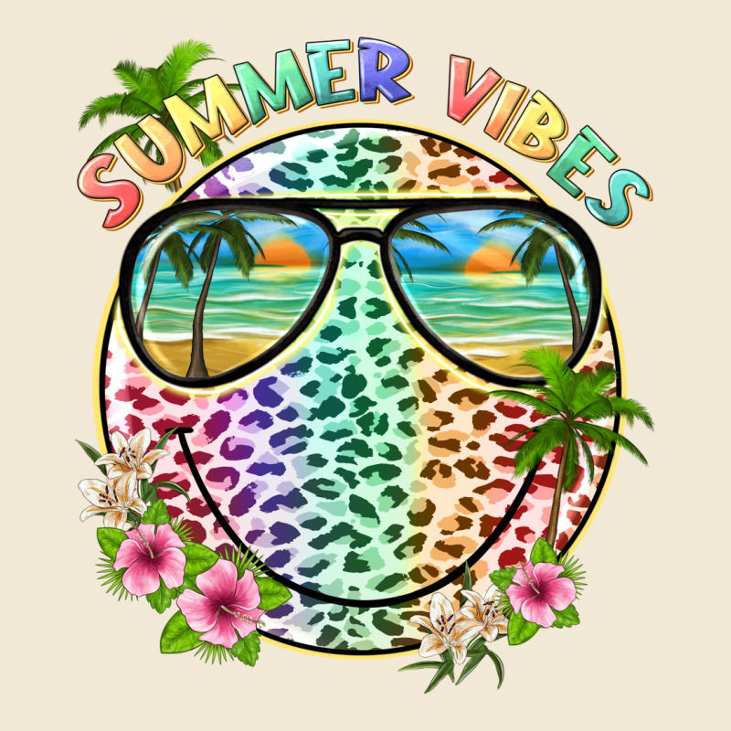Summer Vibes With Smile Face And Leopard Ladies Tee by texasbilliewilder | Teevron