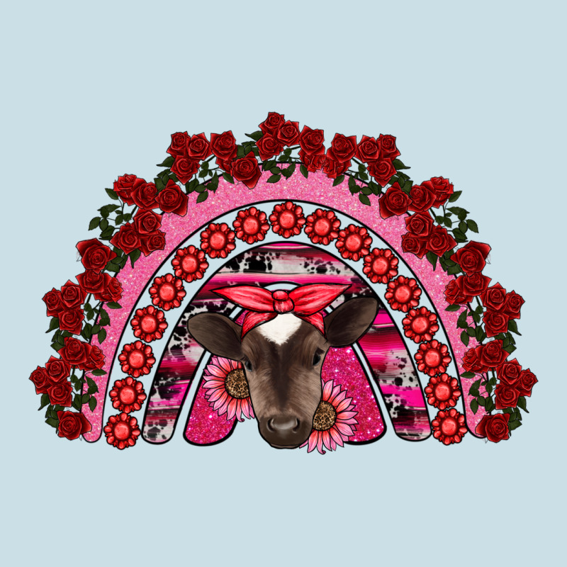 Valentine's Day Baby Cow Rainbow Ladies Tee by RanaPortraitStore | Teevron