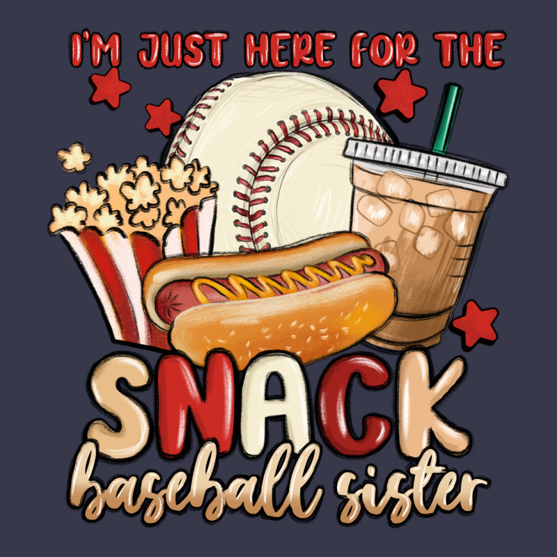 I'm Just Here For The Snack Baseball Sister Long Sleeve Tee by MaliasSmallBusiness | Teevron