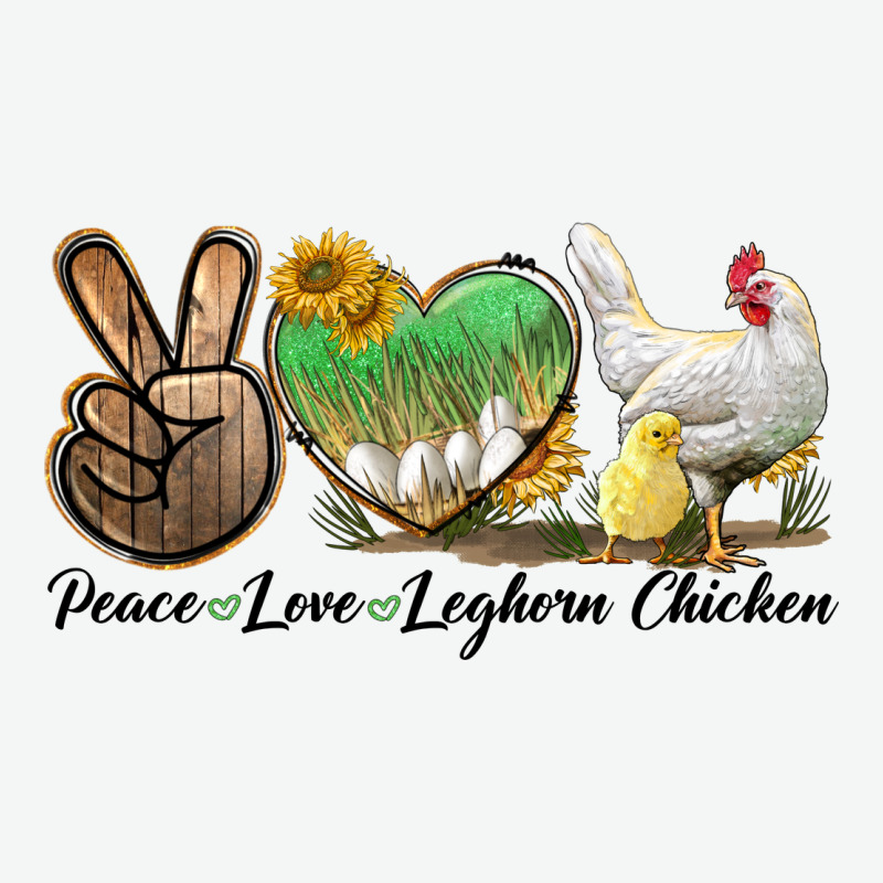 Peace Love Leghorn Chicken Urban Heavy Tee by LillyAllenDesigns | Teevron