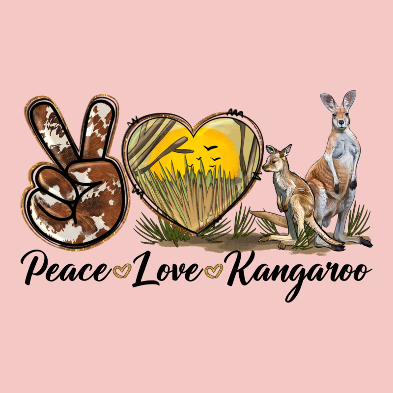 Peace Love Kangaroo Urban Heavy Tee by LillyAllenDesigns | Teevron