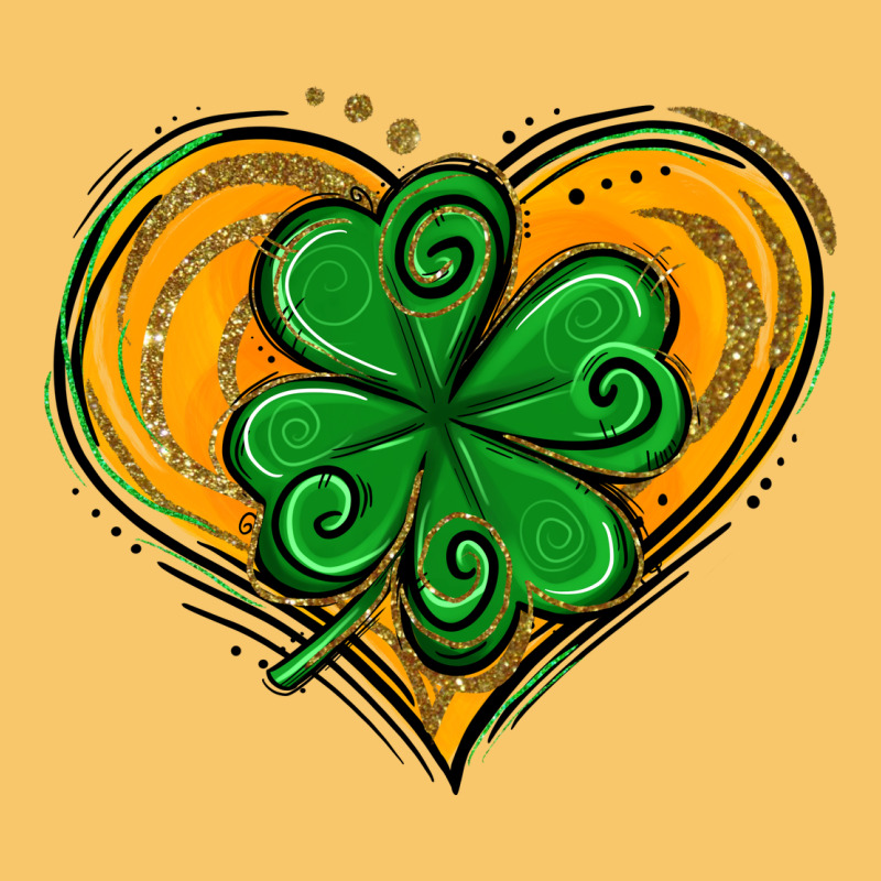St. Patrick's Day Heart With Shamrock Vintage Hoodie by Jasminsmagicworld | Teevron