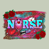 Valentine's Day Nurse With Leopard And Turquoise Background Ladies Tee | Teevron