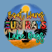Boat Waves Sun Rays Lake Days Urban Heavy Tee | Teevron