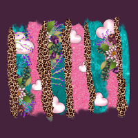 V.d Turquoise Leopard And Flowers  Brushstrokes Classic Tee | Teevron