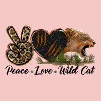 Peace Love Wild Cat Head Urban Heavy Tee | Teevron