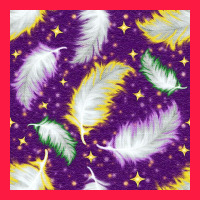 Mardi Gras Feathers Seamless Pattern Zipper Hoodie | Teevron