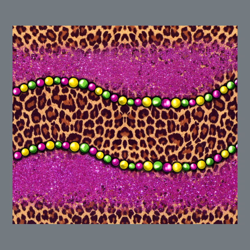 Mardi Gras  Leopard Pink Glitter Bead Heavyweight Sweatshirt by BarkalooDesign | Teevron