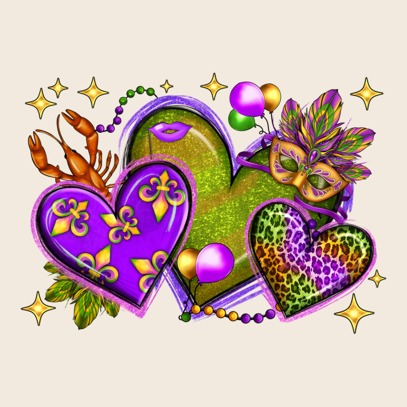 Mardi Gras Hearts Zipper Hoodie by BundleAndBundleShop | Teevron