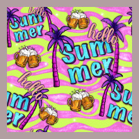 Hello Summer And Beer Seamless Pattern Vintage Hoodie | Teevron