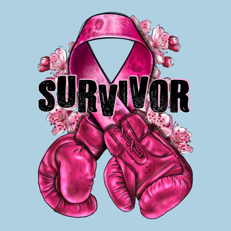 Survivor Breast Cancer With Boxing Gloves Premium Hoodie by NancyCooperArtShop | Teevron