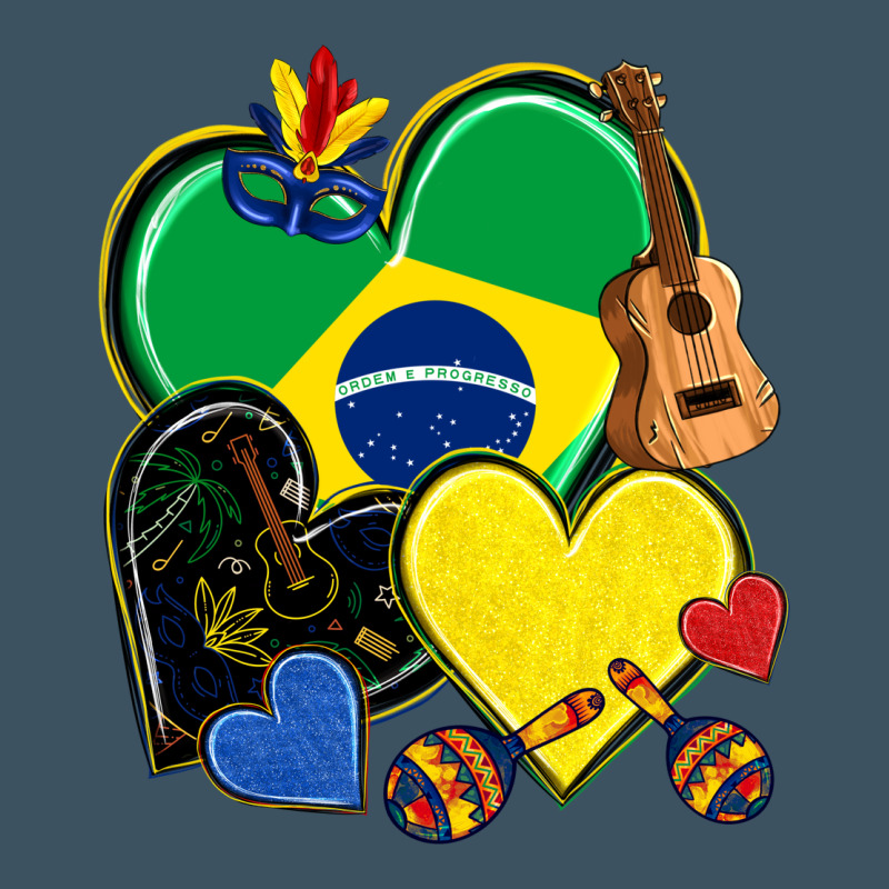 Brazil Hearts Urban Heavy Tee by NancyCooperArtShop | Teevron