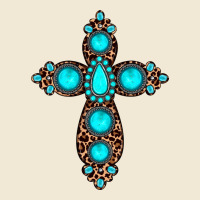 Gemstone Leopard Cross Ladies Tee | Teevron