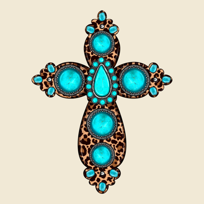 Gemstone Leopard Cross Ladies Tee by JahusDesignShop | Teevron