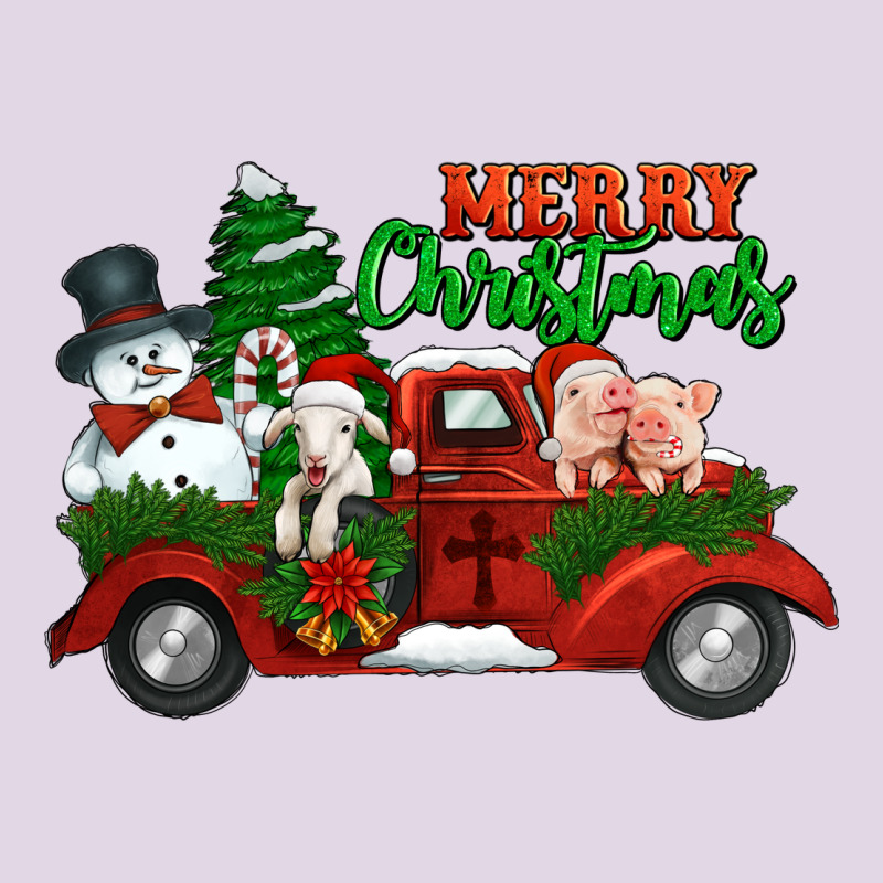 Merry Christmas Snowman And Farm Animals Truck Classic Tee by Jasminsmagicworld | Teevron