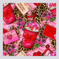 Valentines Day Coffee Cups And Love Letter With Xoxo And Leopard Seaml Zipper Hoodie | Teevron