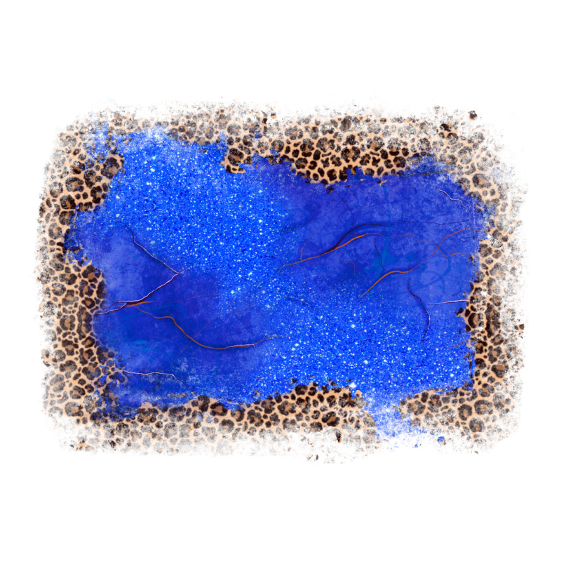 Gemstone Blue Leopard Background Ladies Tee by JahusDesignShop | Teevron