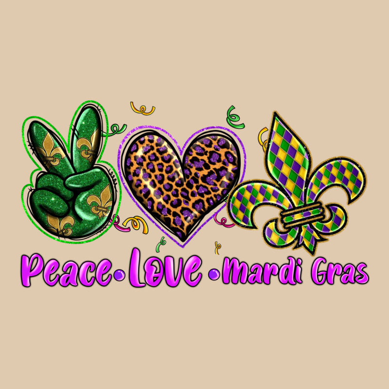 Peace Love Mardi Gras Heavyweight Sweatshirt by BarkalooDesign | Teevron