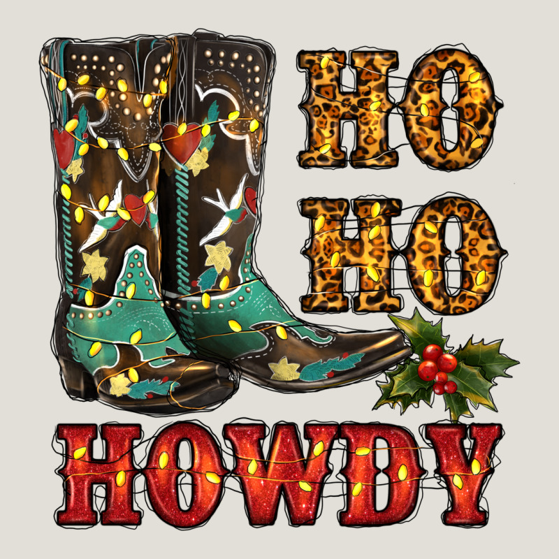 Christmas Cowboy Boots Ho Ho Howdy Heavy Core Tee by RanaPortraitStore | Teevron