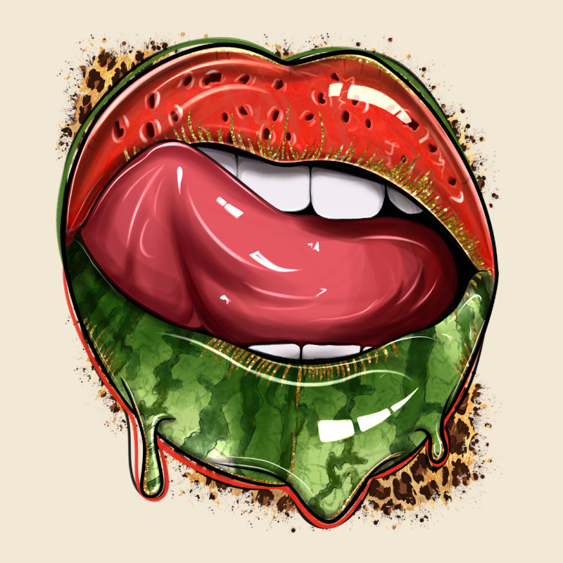Watermelon Lips With Leopard Ladies Tee by texasbilliewilder | Teevron