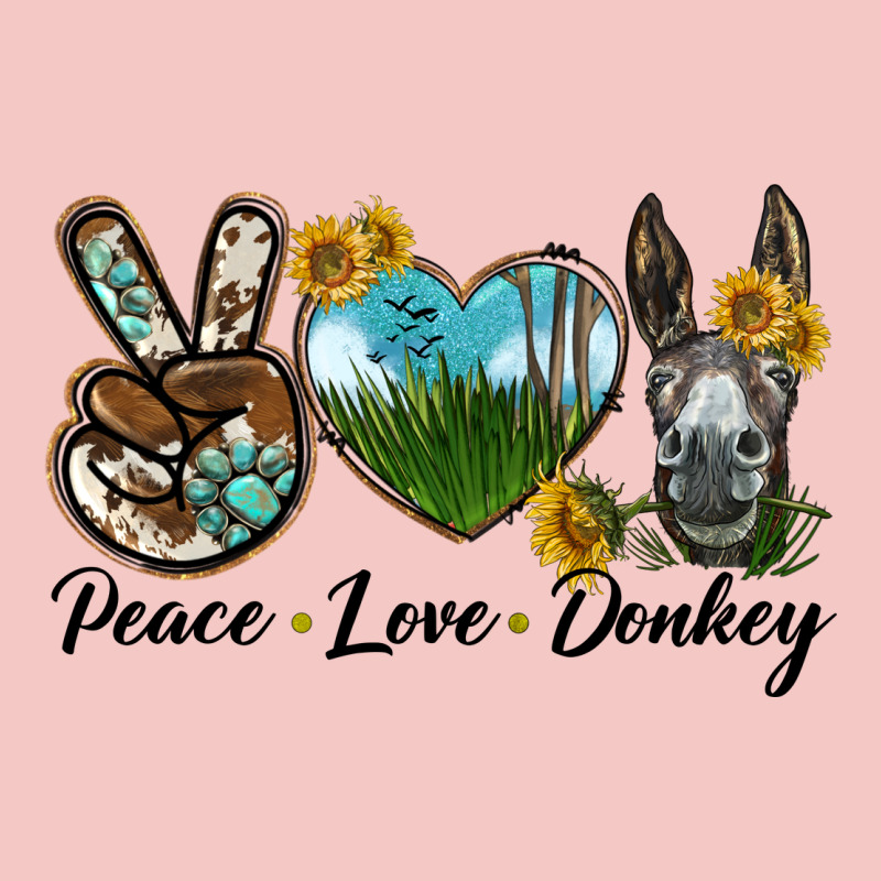 Peace Love Donkey Head Urban Heavy Tee by LillyAllenDesigns | Teevron