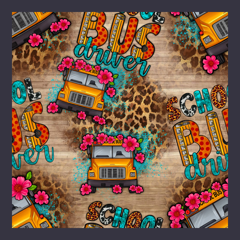 School Bus Driver And Flower Seamless Patterns Vintage Hoodie by BundleAndBundleShop | Teevron