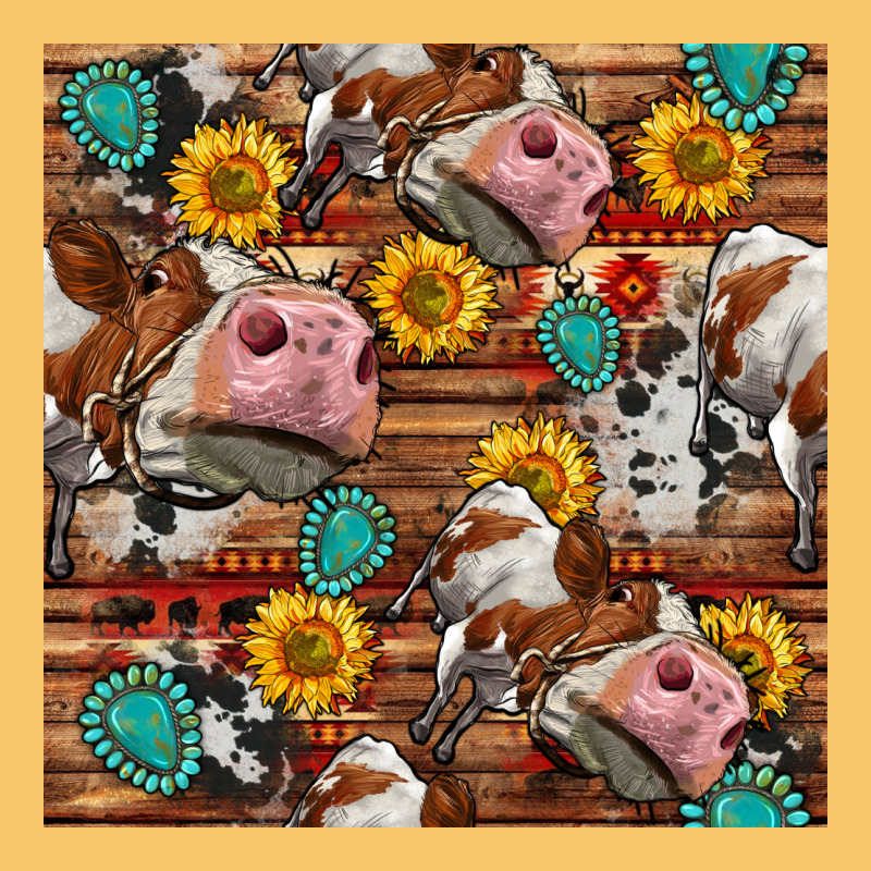 Cow And Western Seamless Pattern Vintage Hoodie by BundleAndBundleShop | Teevron
