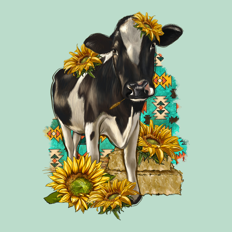 Sunflowers Cow Premium Hoodie by texasbilliewilder | Teevron