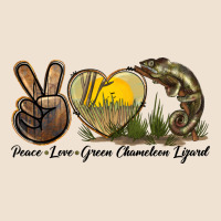 Peace Love Green Chameleon Lizard Urban Heavy Tee | Teevron