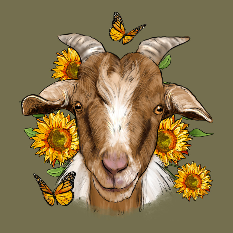 Sunflower Goat Vintage Hoodie by Jasminsmagicworld | Teevron