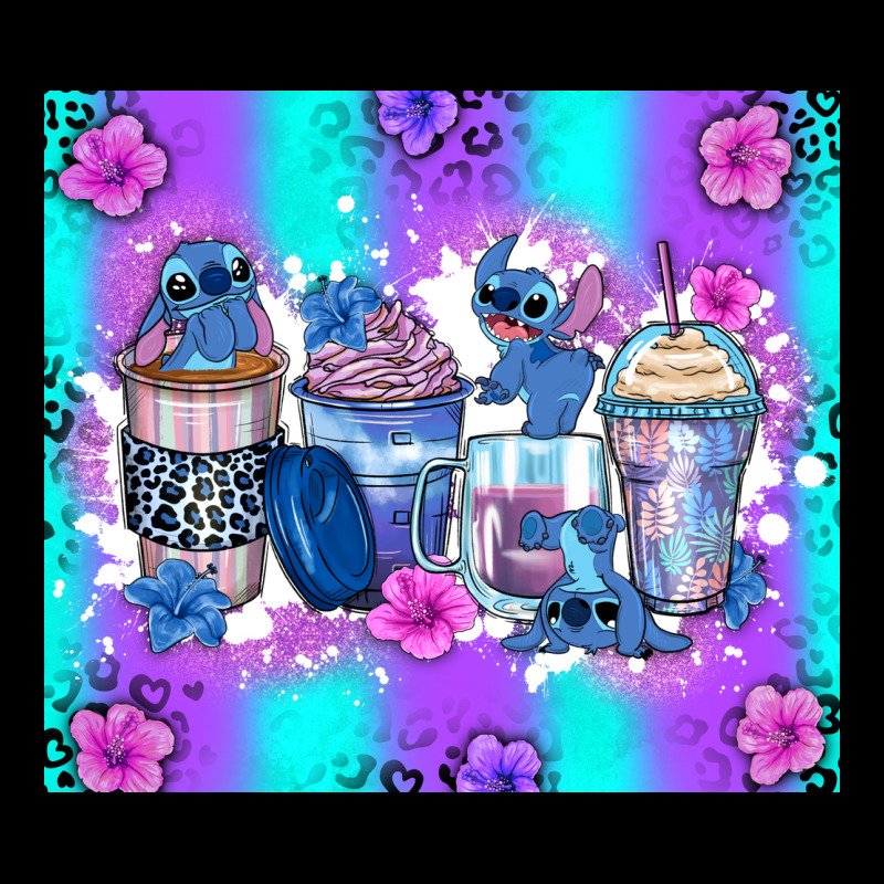Stitch Coffee Cups Ladies Tee by Zillion Design Studio | Teevron