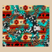Aztec Leopard Cowhide Turquoise Heavyweight Sweatshirt | Teevron