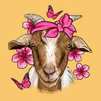 Pink Floral Bandana Goat Vintage Hoodie | Teevron
