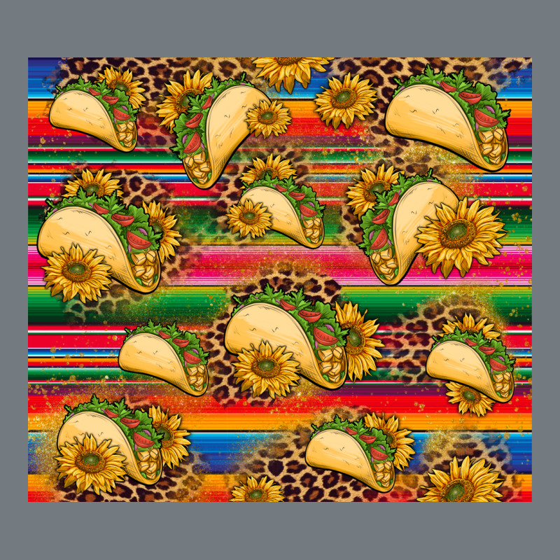 Tacos And Sunflowers With Serape Leopard Background Heavyweight Sweatshirt by BarkalooDesign | Teevron