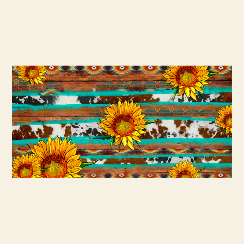 Aztec Sunflower Cowhide License Plate Vintage Tee by Artiststas | Teevron