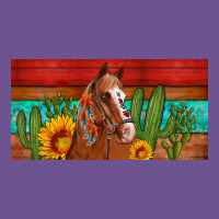 Aztec Horse Cactus And Sunflowers License Plate Template Vintage Tee | Teevron