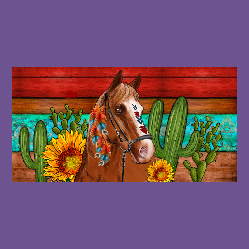 Aztec Horse Cactus And Sunflowers License Plate Template Vintage Tee by Artiststas | Teevron