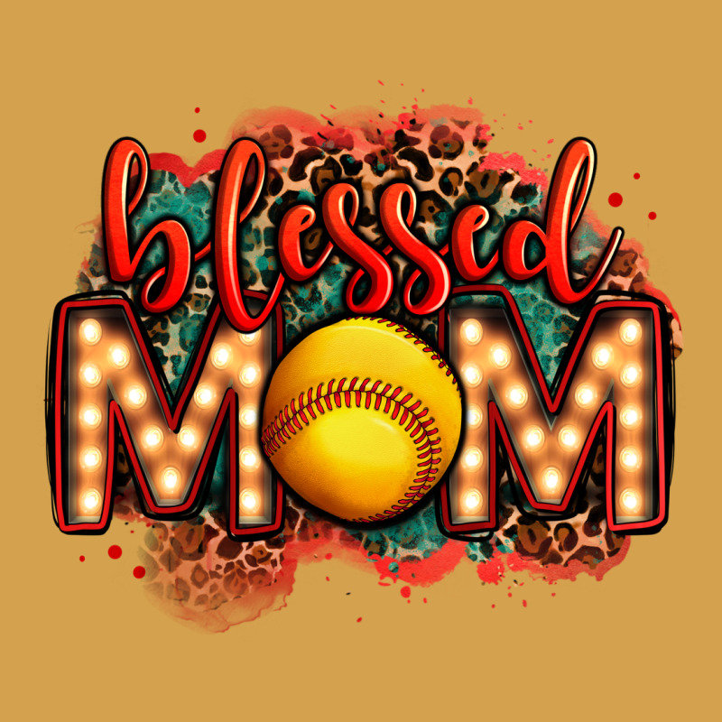 Blessed Softball Mom Lightbulb Letters Urban Hoodie by OliviaCreatesArt | Teevron
