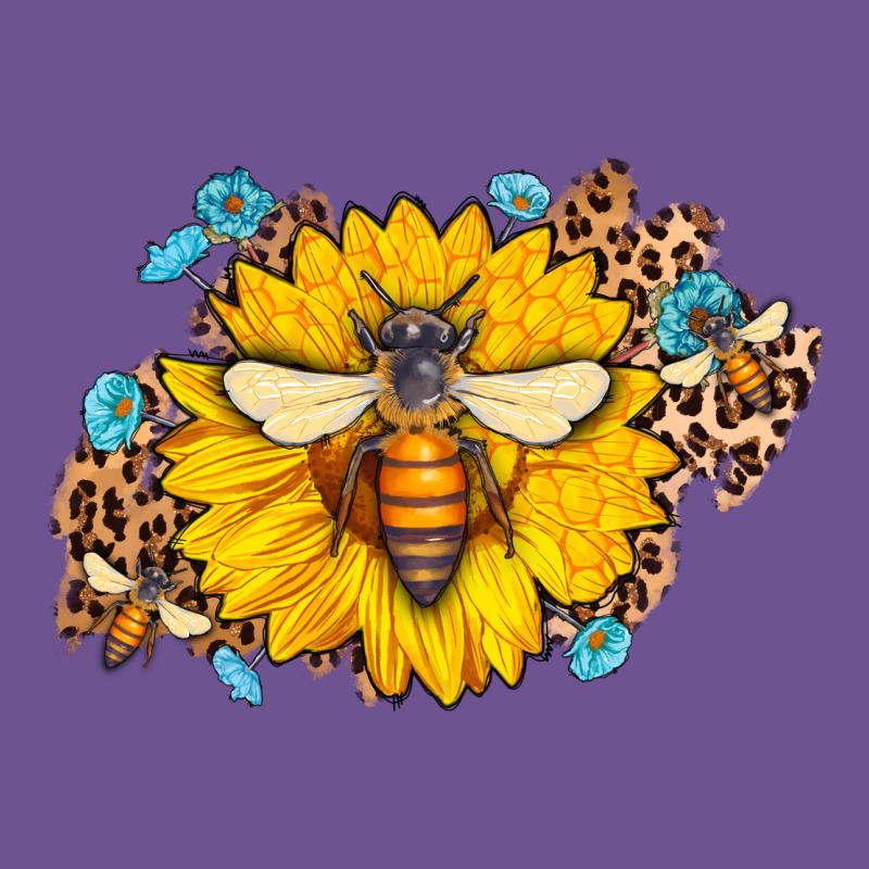 Bee Sunflower Leopard Vintage Tee by AdoDesignShop | Teevron