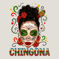 Mexicana Skull Girl Messy Bun Heavy Core Tee | Teevron