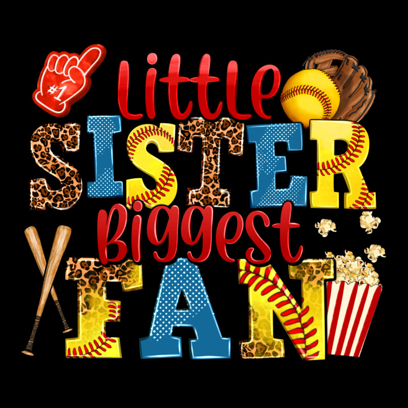 Little Sister Biggest Fan Softball Urban Heavy Tee by AdoDesignShop | Teevron