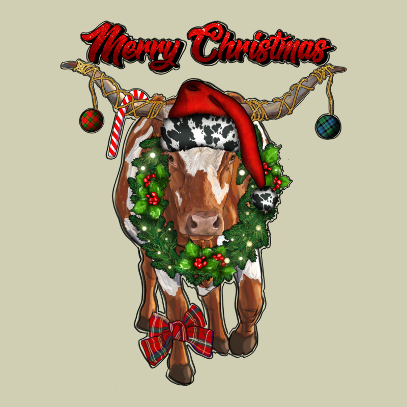 Merry Christmas Longhorn Cow Heavy Core Tee by RanaPortraitStore | Teevron