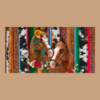 Western Horses Gemstone Horse Cowhide Leopard Floral Background Licens Vintage Tee | Teevron