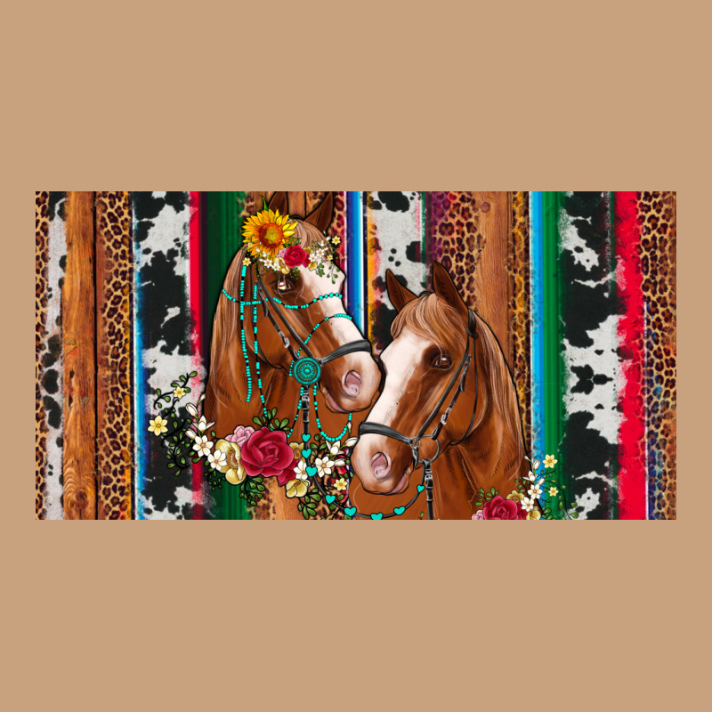Western Horses Gemstone Horse Cowhide Leopard Floral Background Licens Vintage Tee by Artiststas | Teevron