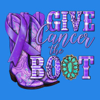 Give Cancer The Boot Purple Ribbon Premium Hoodie | Teevron