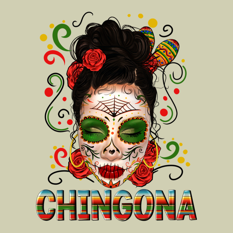 Mexicana Skull Girl Messy Bun Heavy Core Tee by texasbilliewilder | Teevron