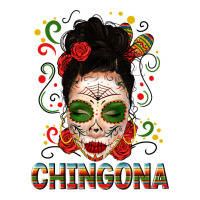 Mexicana Skull Girl Messy Bun | Teevron