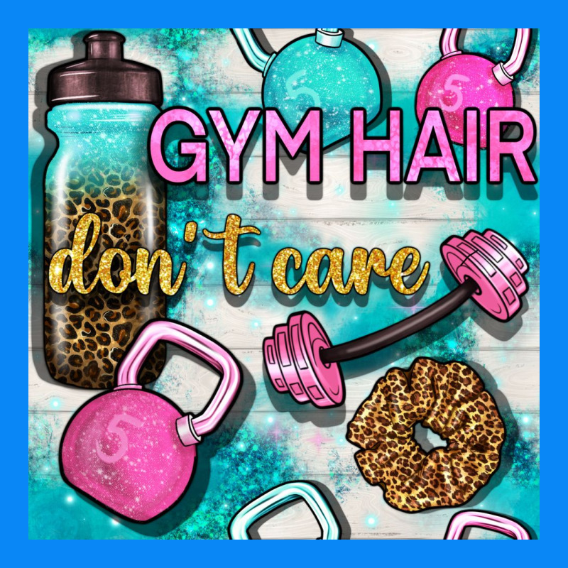 Gym Hair Don't Care Clasp And Water Bottle With Glitter Seamless Patte Zipper Hoodie by BundleAndBundleShop | Teevron